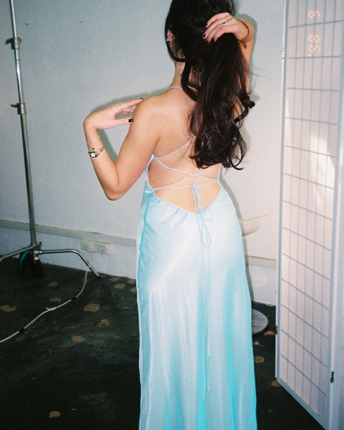 Blue Chiffon Gown