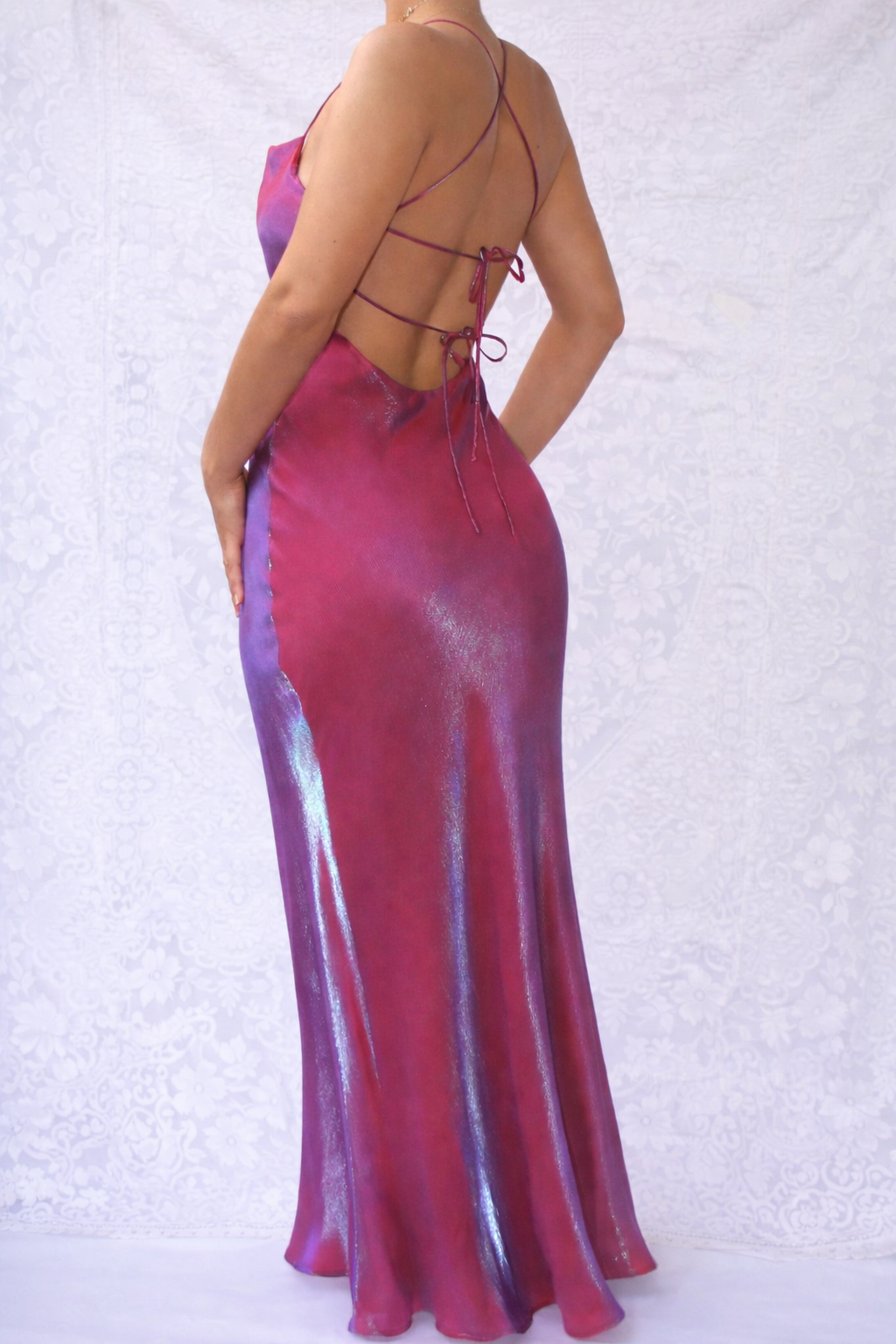 Iridescent Bias Cut gown