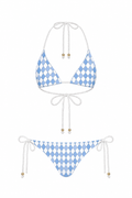 90s Inspired Blue Boho Bikini